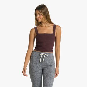 NWOT Elevation Square Neck Tank, Smoked Plum Heather Large